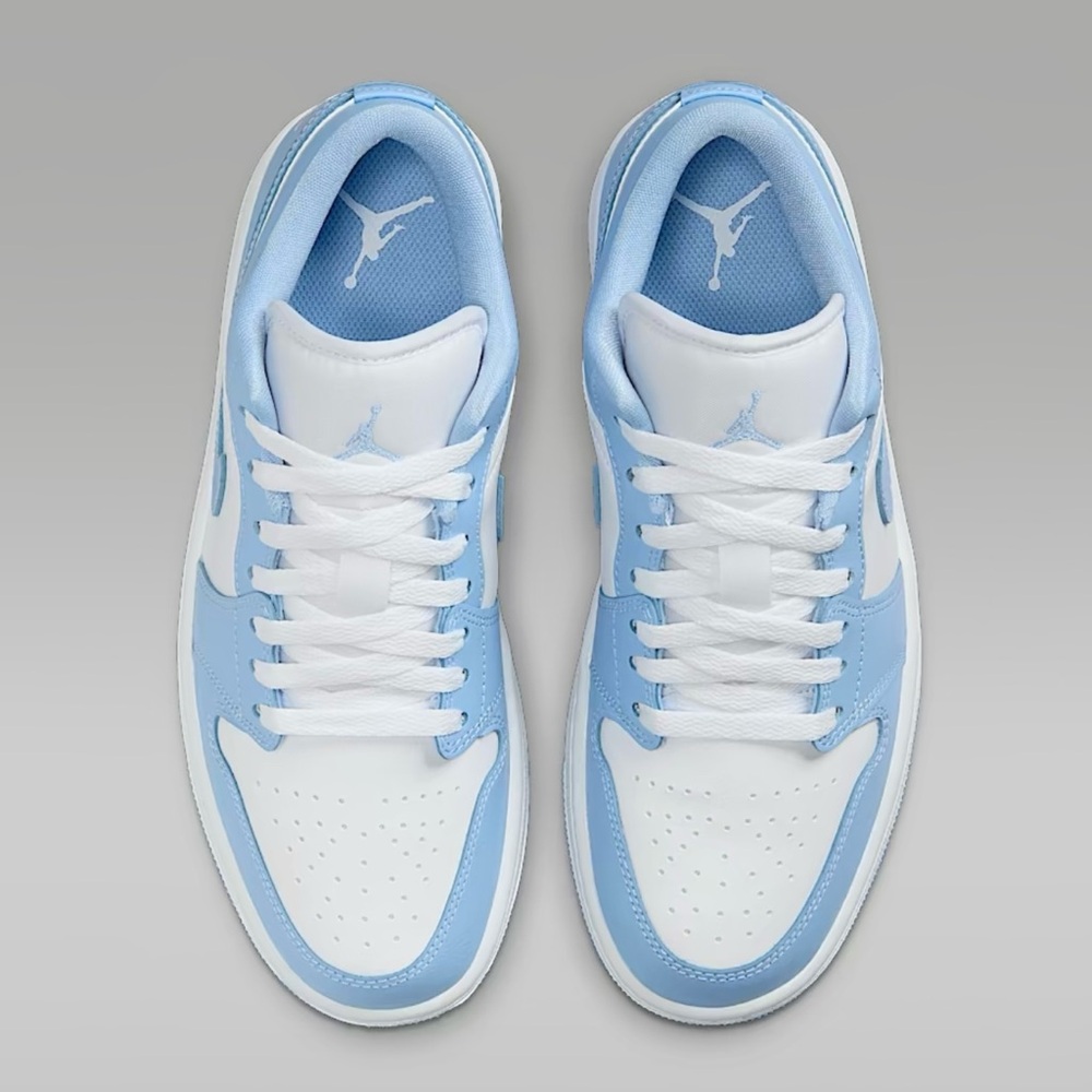 NWT Air Jordan Low Sneakers in Aluminum and White